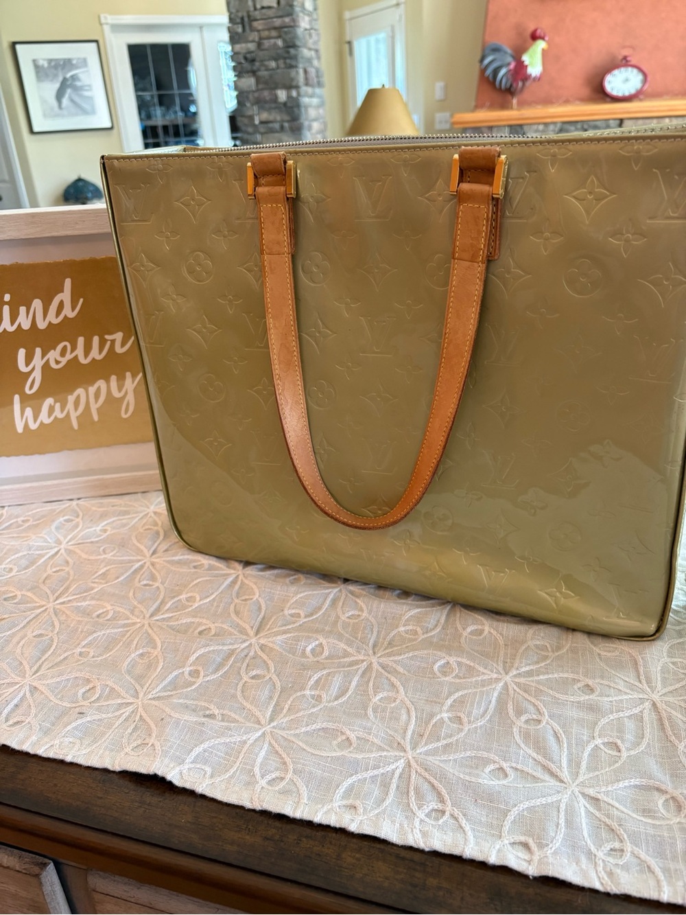 Authentic Louis Vuitton Vernis Monogram Tote Bag